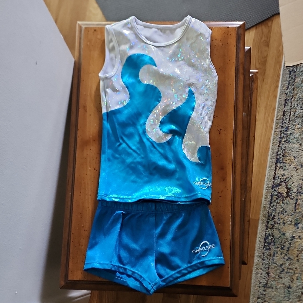 OshKosh B'gosh Kids Wave Rashguard Set - Blue and White - Size Small
